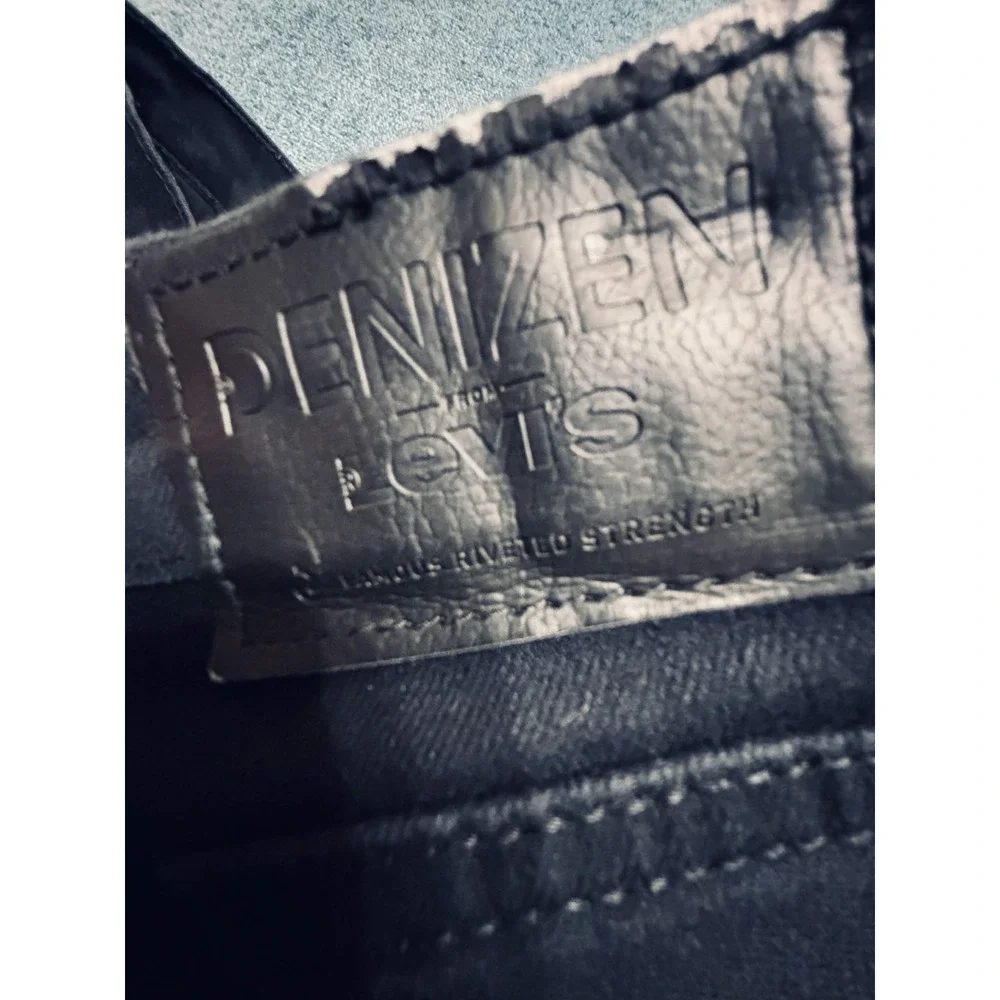 Denizen From Levi's Men Jeans 32 Skinny Black Cotton Blend Solid Button Casual